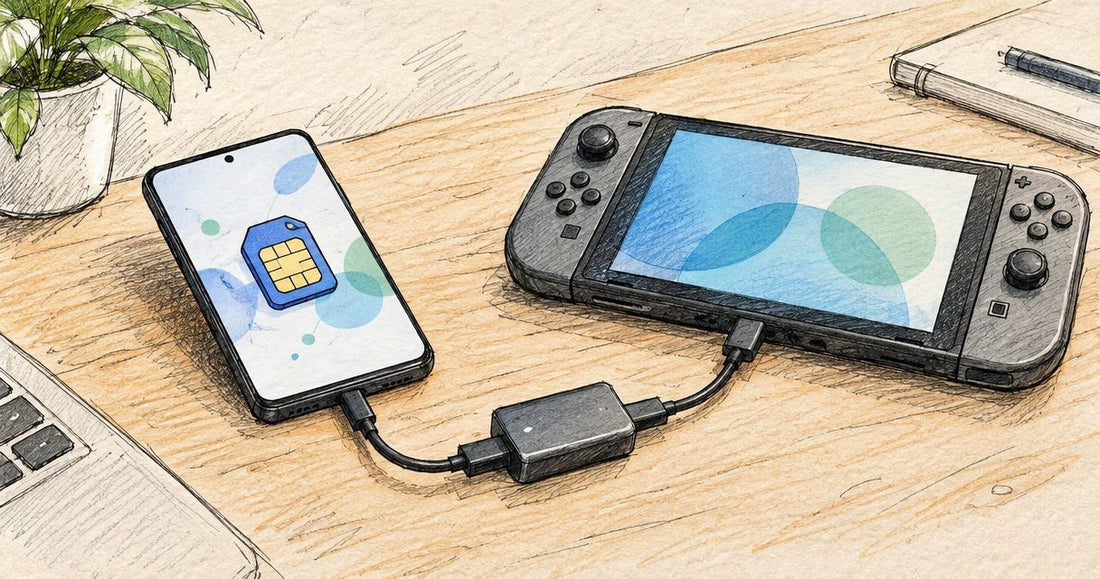 How to connect Switch Pro to an Android phone for eSIM storage