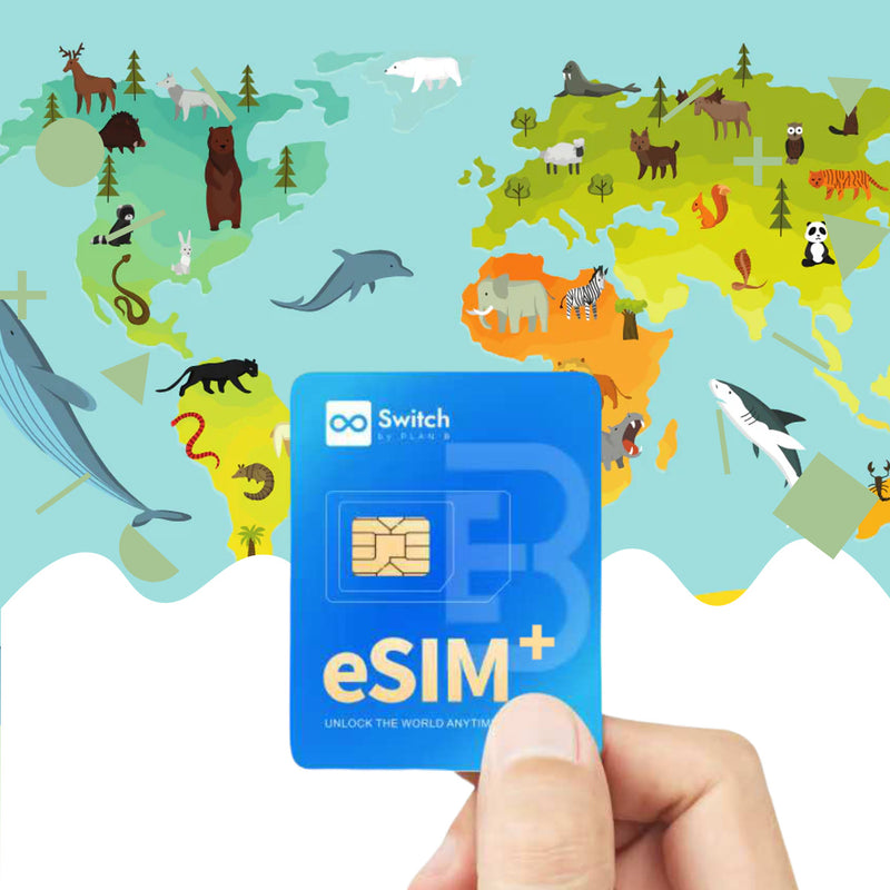 Switch eSIM Adapter Max with Pre-loaded Destination Data Plan (For iOS & Android)
