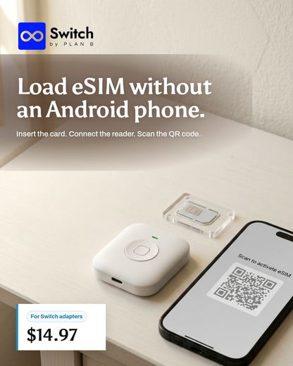 Bluetooth reader loading eSIM profiles without an Android phone