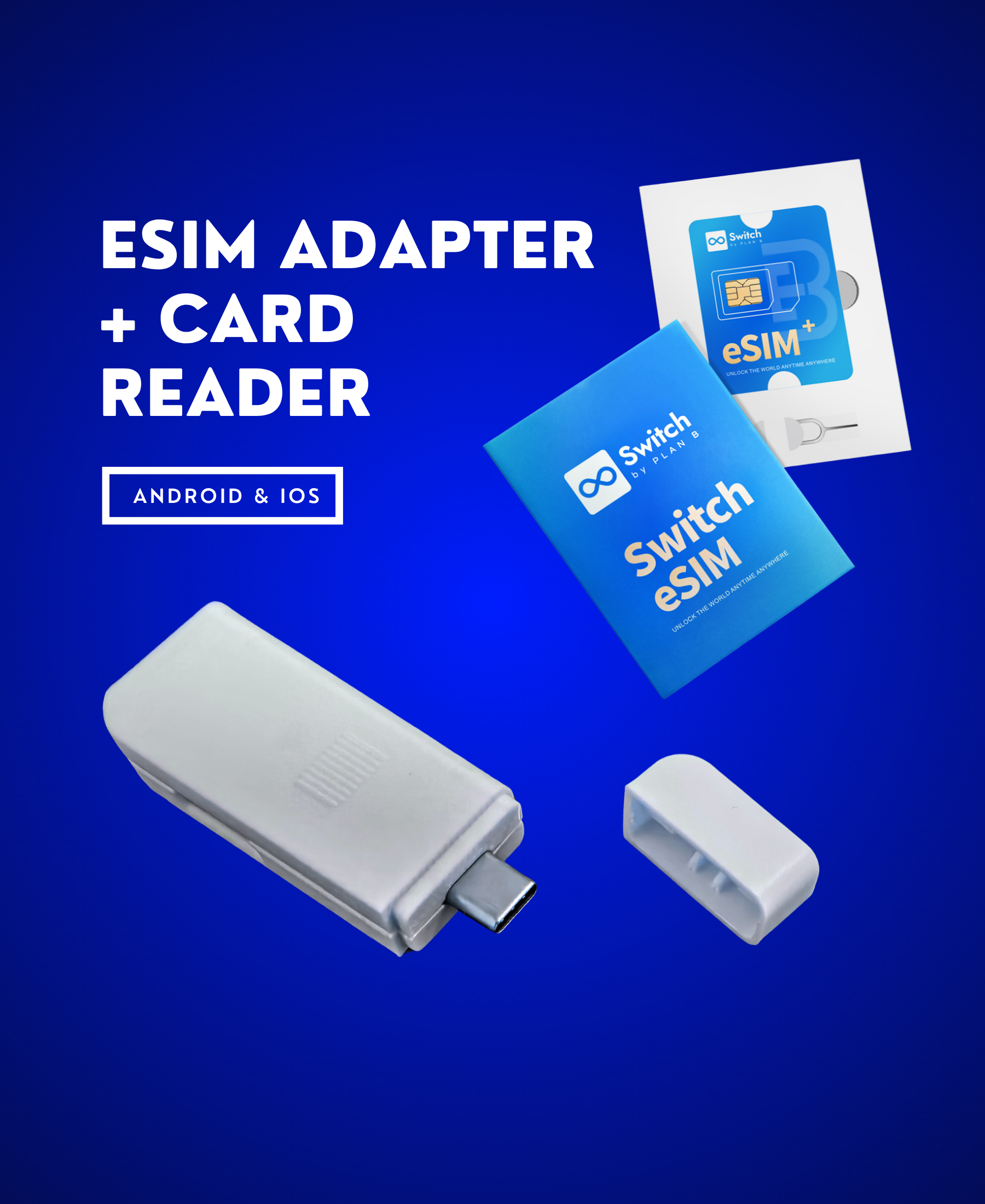 eSIM adapters + Bluetooth Card Reader – Switch eSIM